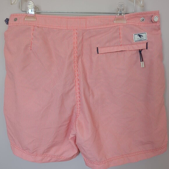 Ted Baker Men's Geswork Stripe Shorts Orange, Size 4/ US 40 - Picture 5 of 8